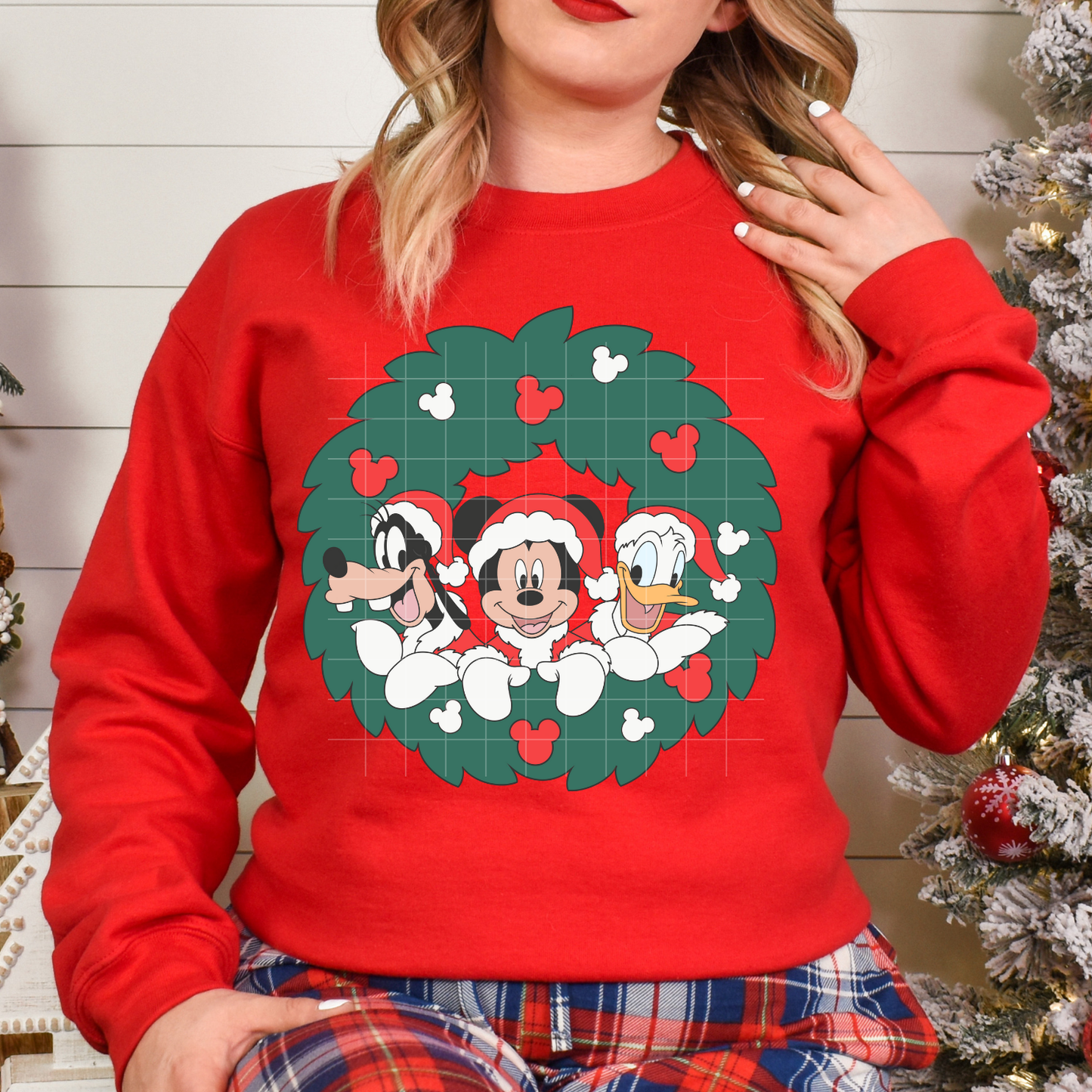 Classic Christmas Wreath G, M & D | DTF Transfer | POD