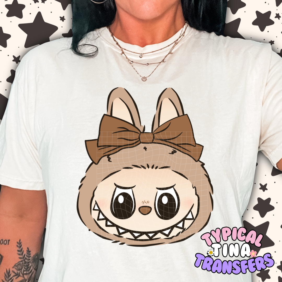 Little Monster Heads with bow | DTF Screen Print | POD - choose design