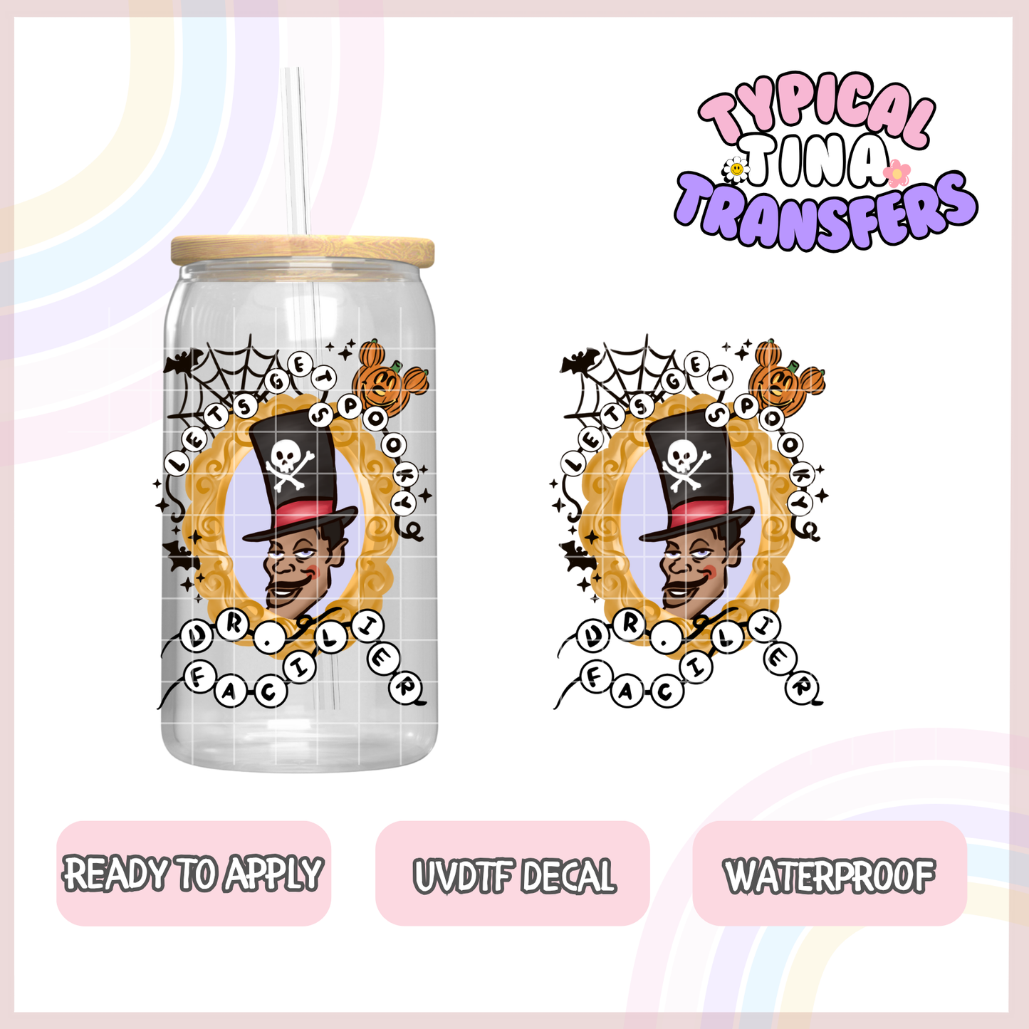 UVDTF Decal | 3"-4" decals | POD - Spooky Villains