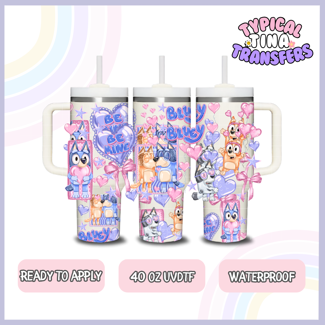 Blue Valentine | 40oz UVDTF Wrap | POD