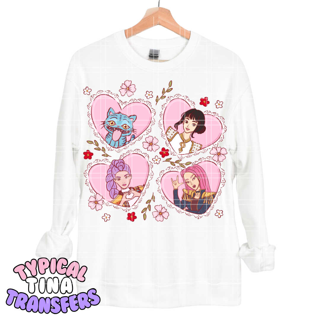 KPDH - Pink hearts | DTF Transfers | POD