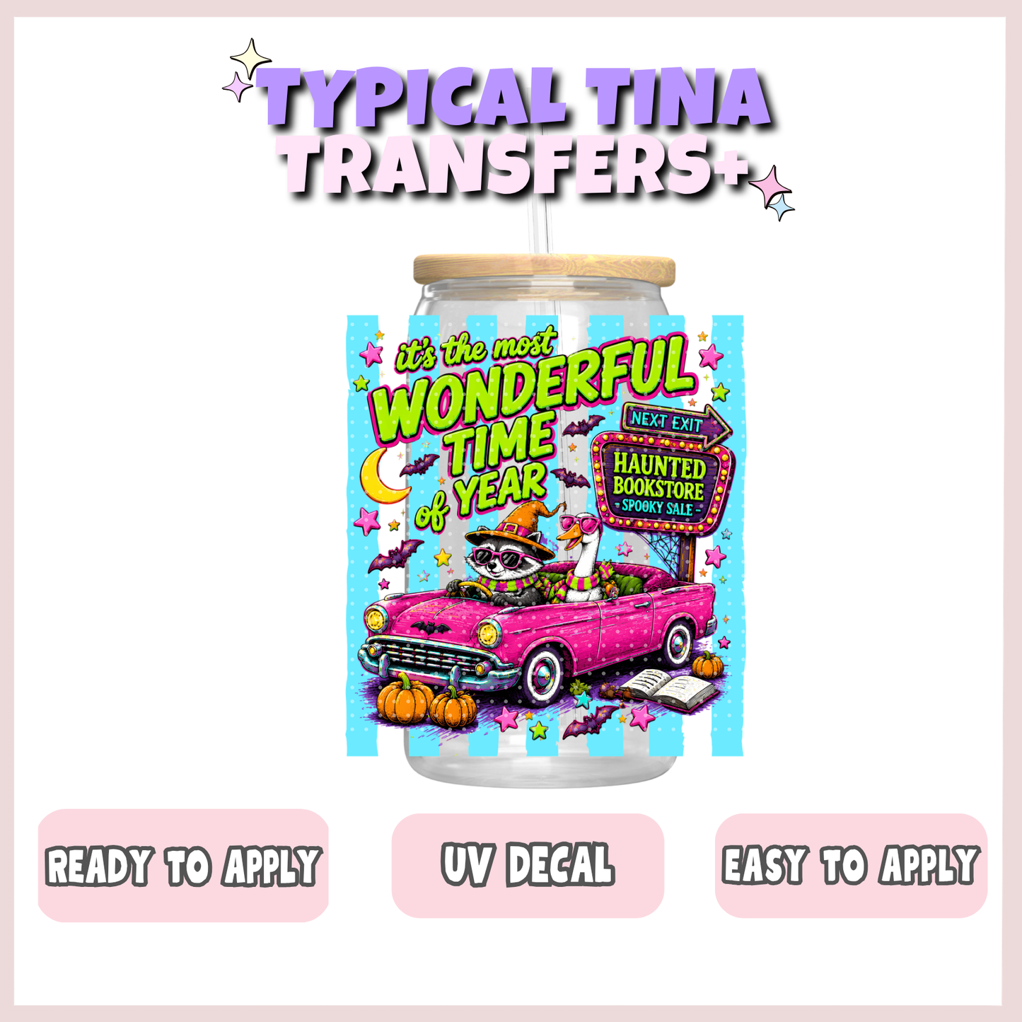 wonderful time of the year (racoon car) | UV decals | POD