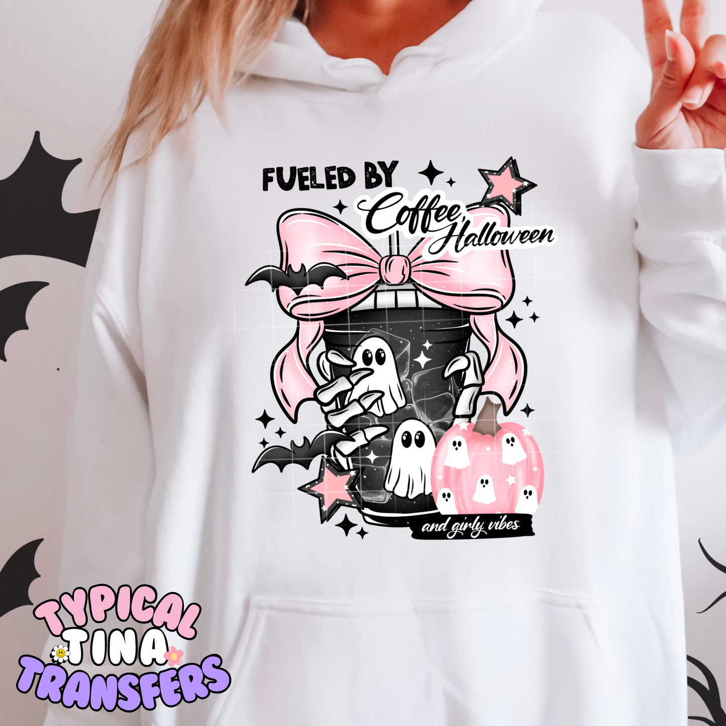 Fueled by Coffee and Halloween | DTF Transfer | POD