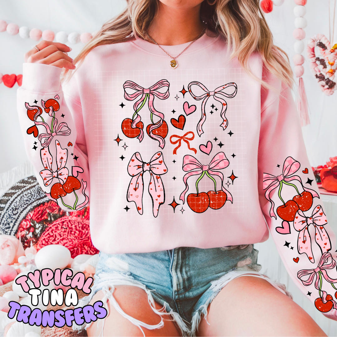 Cherries and bows | DTF Transfers | POD