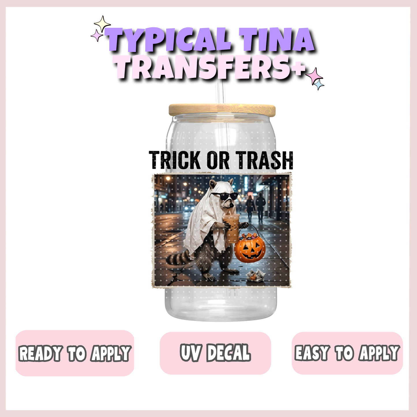 trick or trash racoon | UV decals | POD