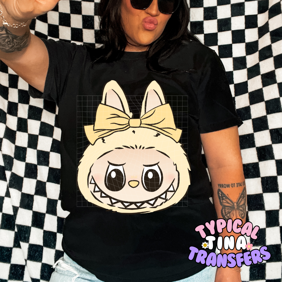 Little Monster Heads with bow | DTF Screen Print | POD - choose design