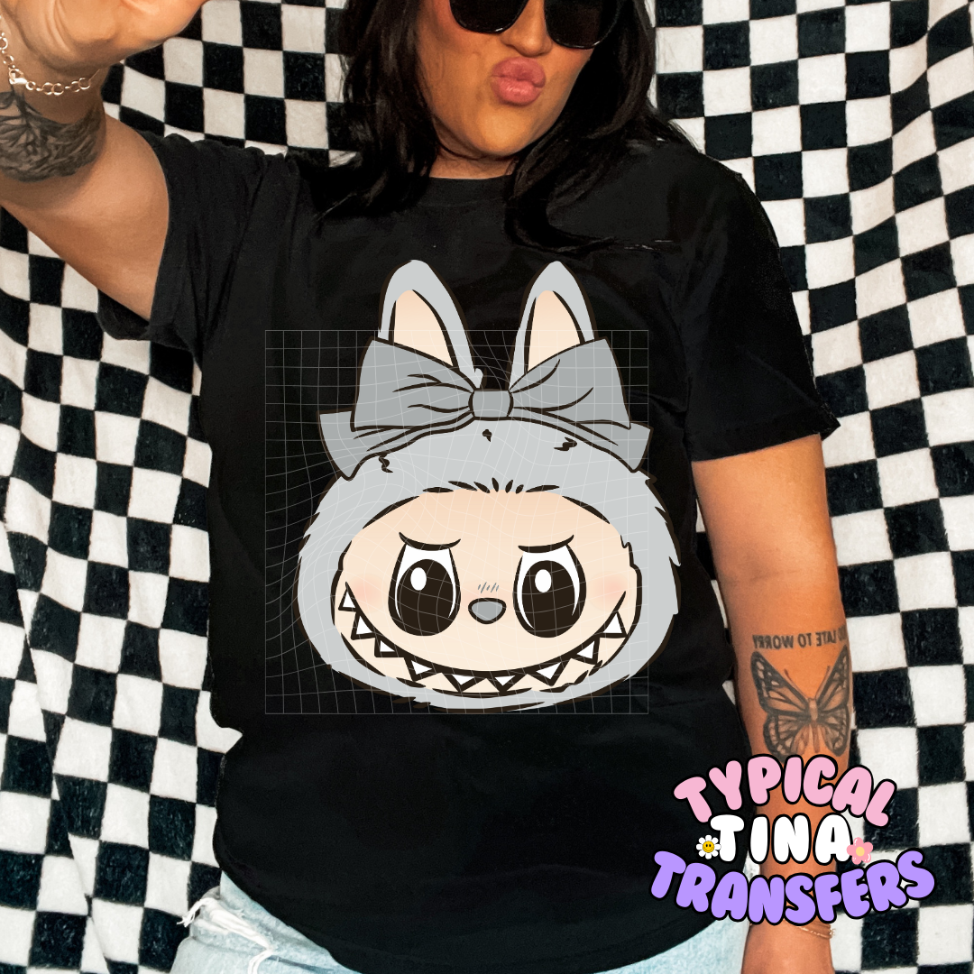 Little Monster Heads with bow | DTF Screen Print | POD - choose design