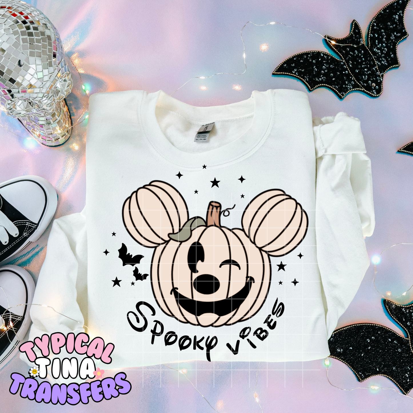 Mouse pumpkin Neutral Spooky Vibes | DTF Transfer | POD