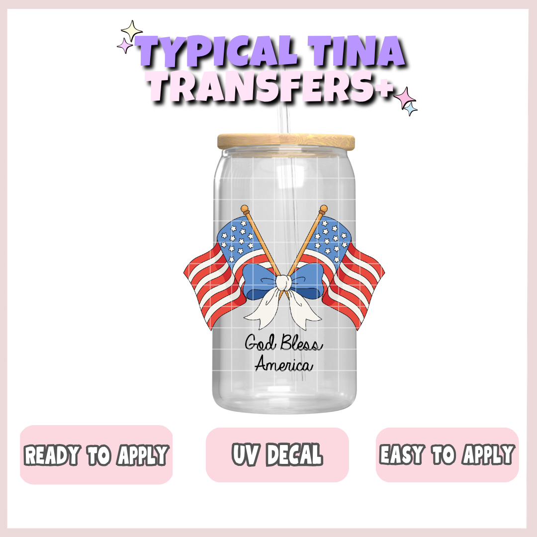 God bless America | UV decals | POD