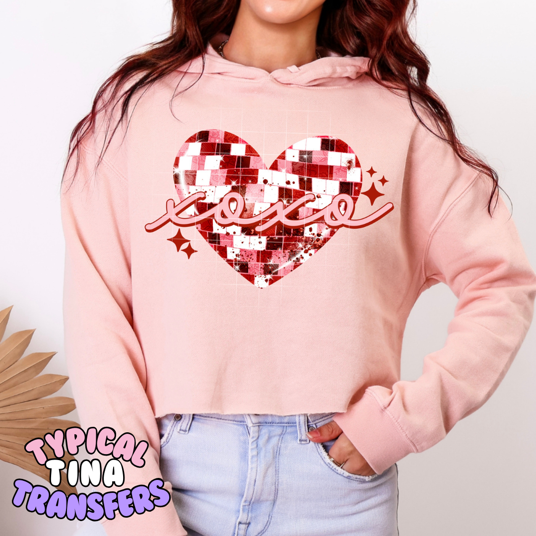 Patterned heart xoxo | DTF Transfers | POD