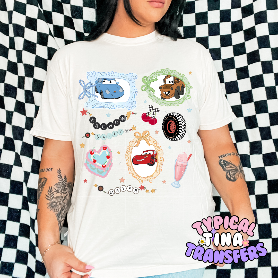 Cars Frames | DTF Screen Print | POD