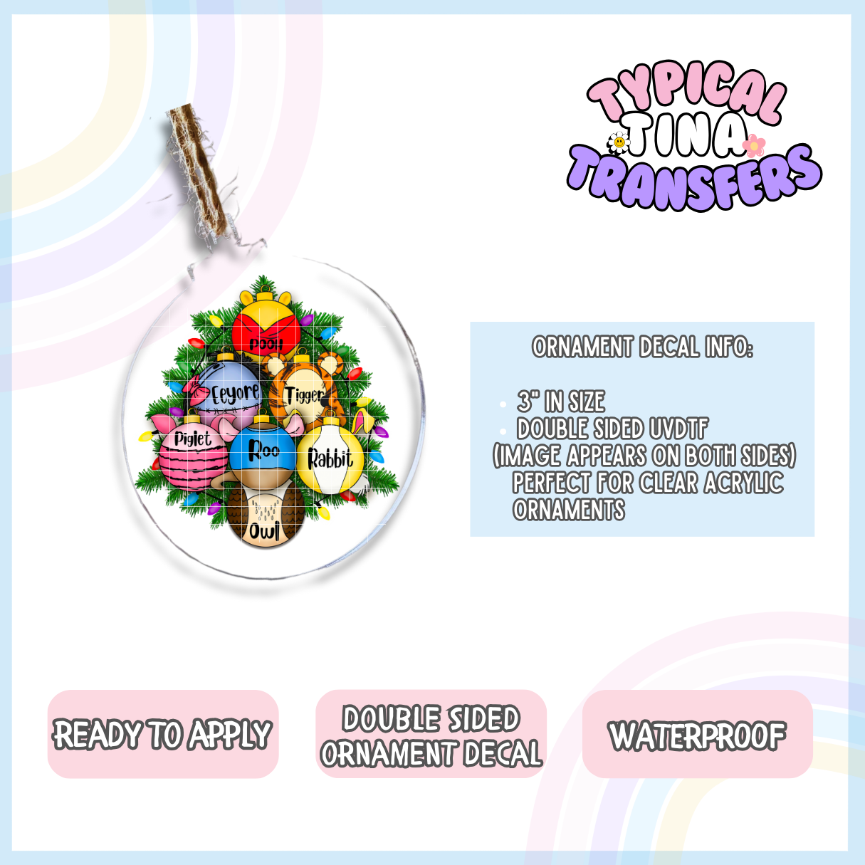 Acre Wood Tree | 3" Ornament Decal