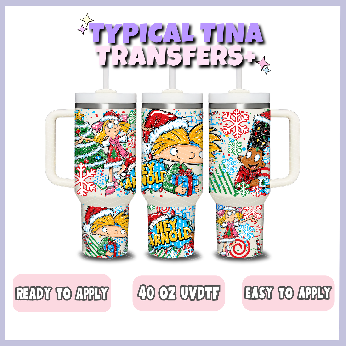 90s Xmas - Hey A! | 40oz UVDTF Wrap | POD