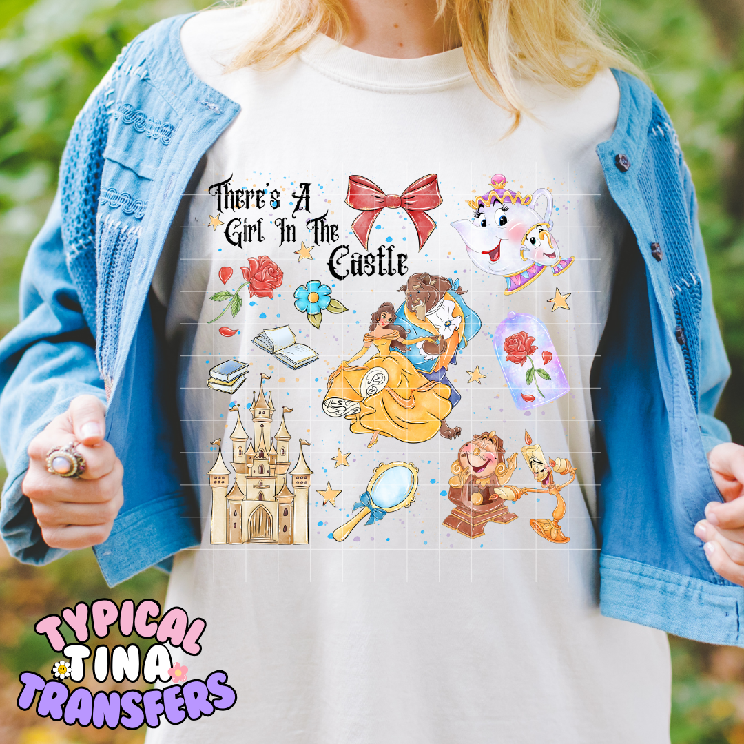 There's a Girl in the Castle | DTF Screen Print | POD
