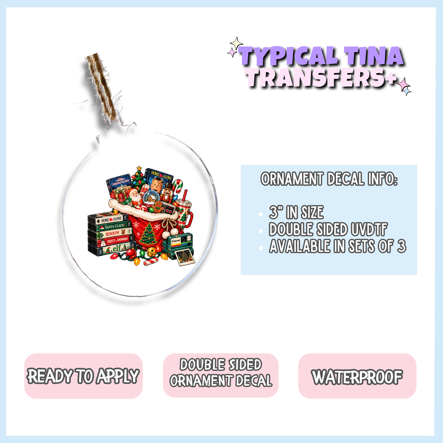 Classic Christmas Movie | 3" Xmas Ornament | POD
