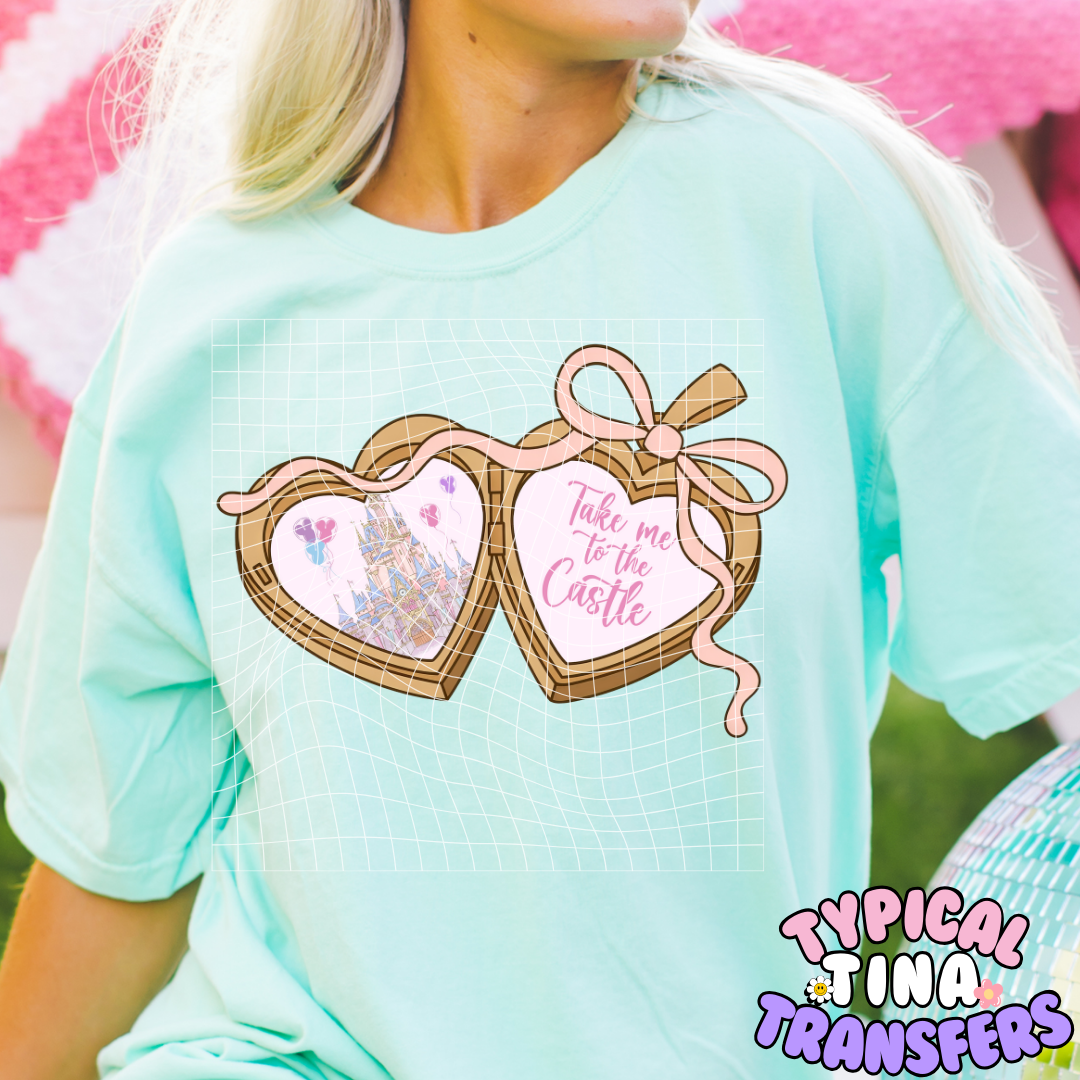 Take me to the castle locket | DTF Screen Print | POD