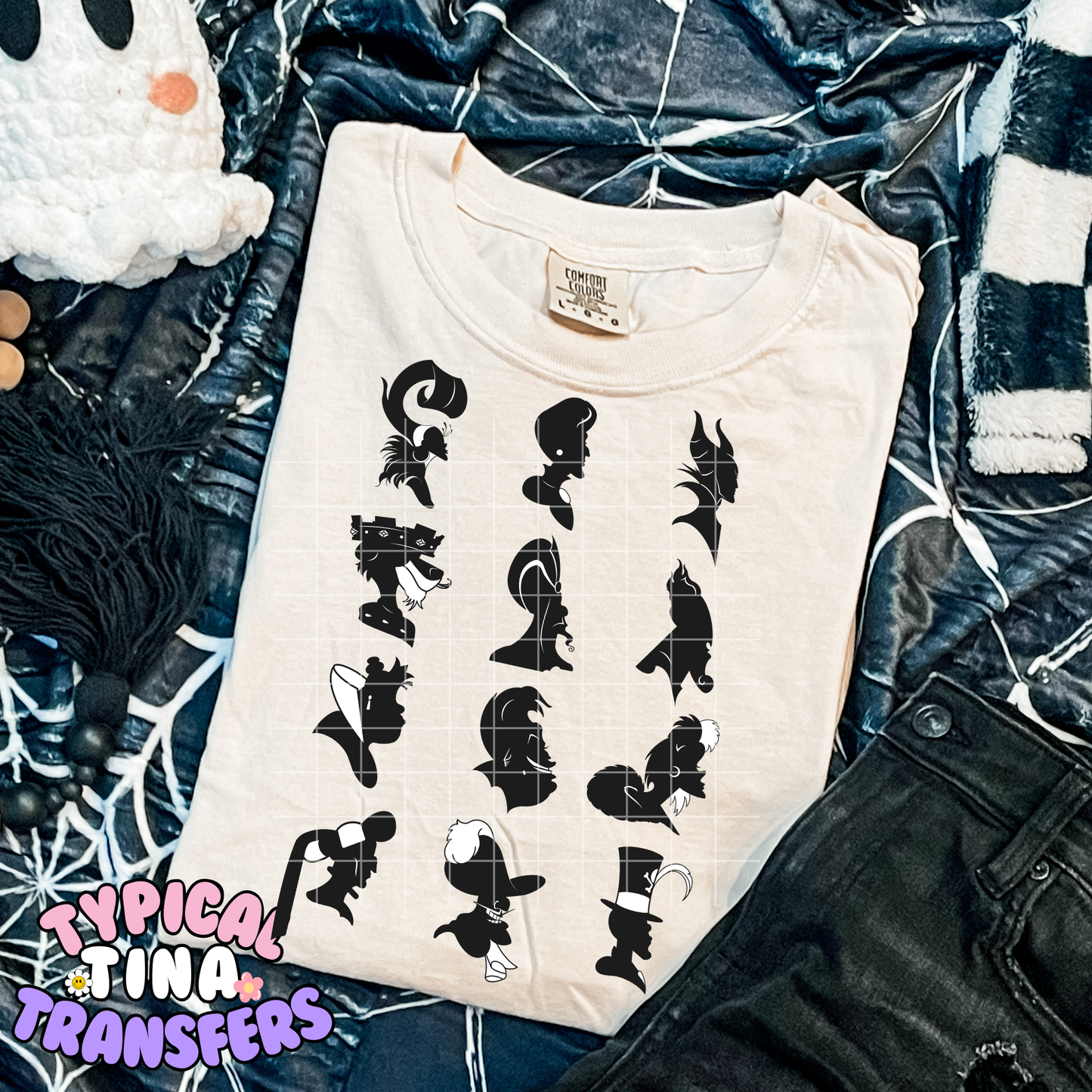 Villains portraits in black | DTF Screen Print | POD