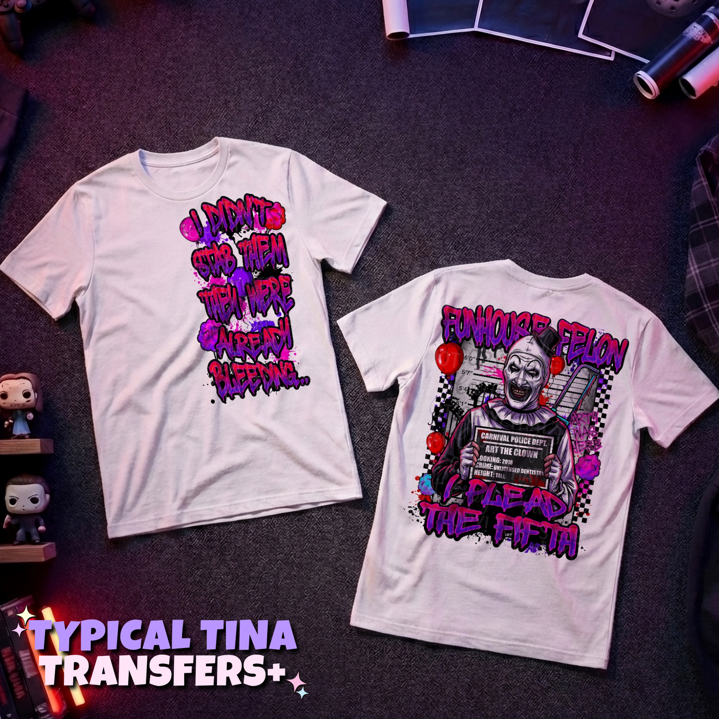 A Clown - funhouse felon | DTF Transfers | POD