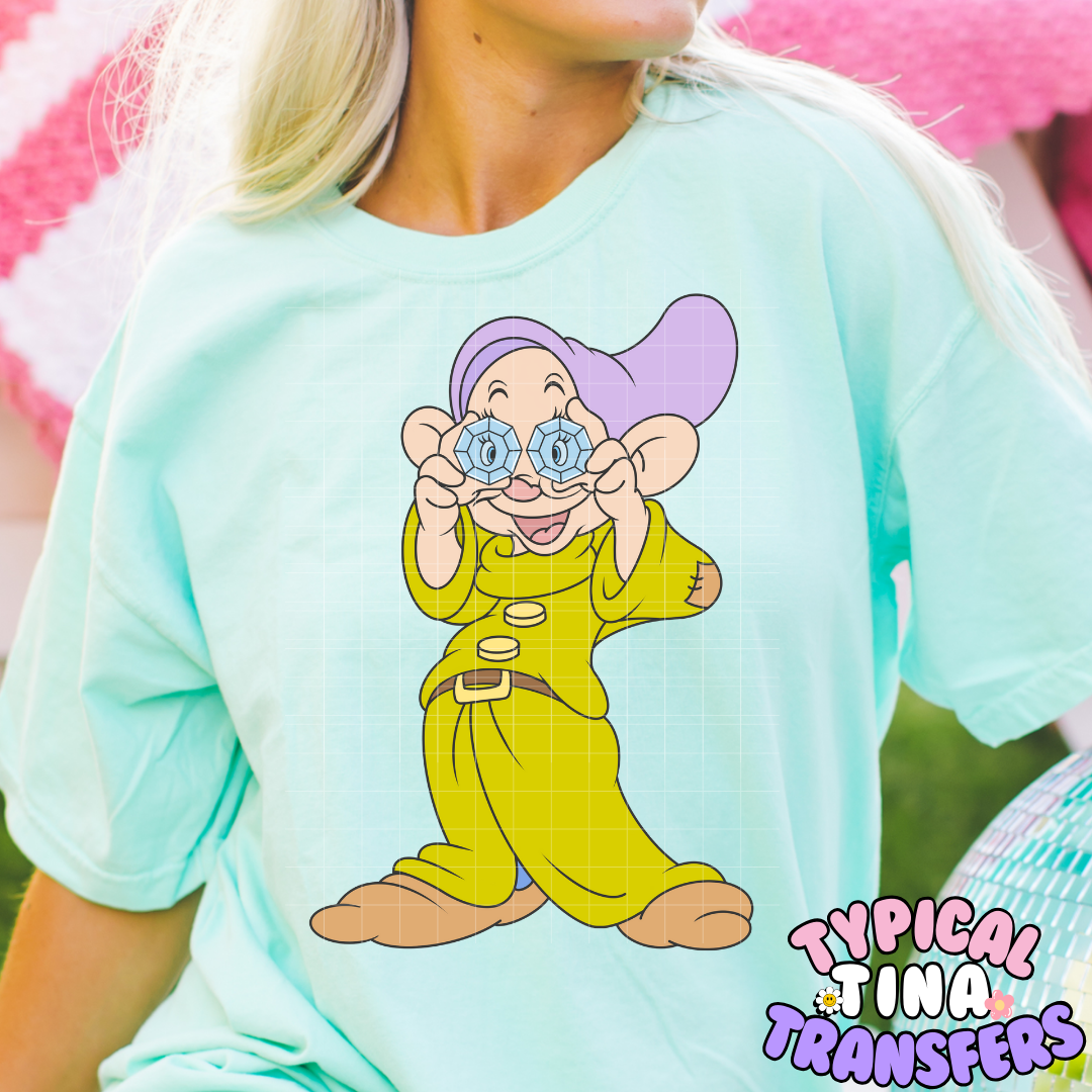 Dwarf with Diamond Frame | DTF Screen Print | POD - choose design