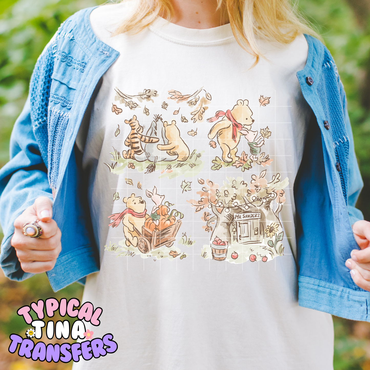 Blustery Fall day Acre Woods | DTF Transfer | POD