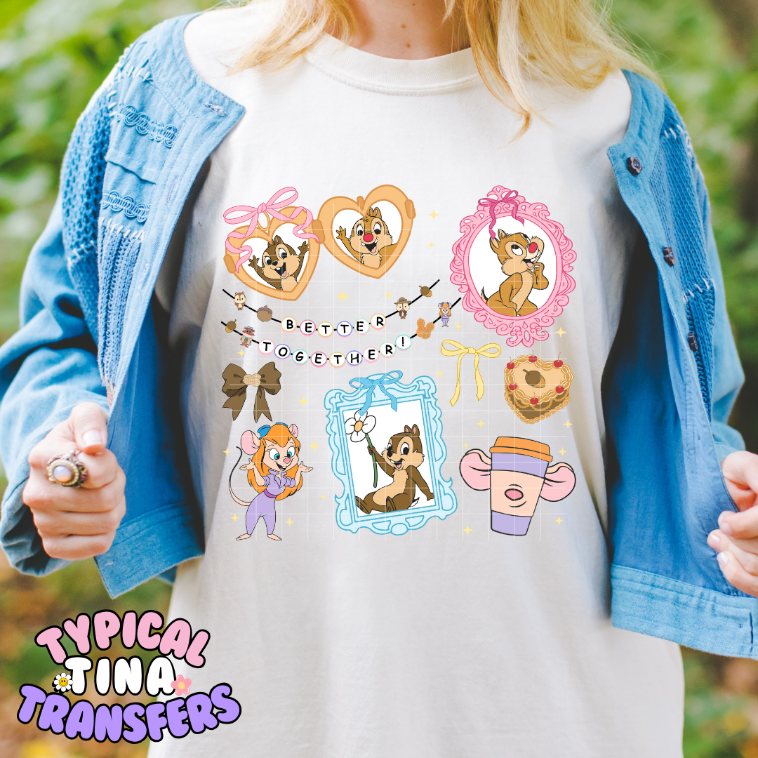 Friendship Bracelet Chipmunks | DTF Screen Print | POD