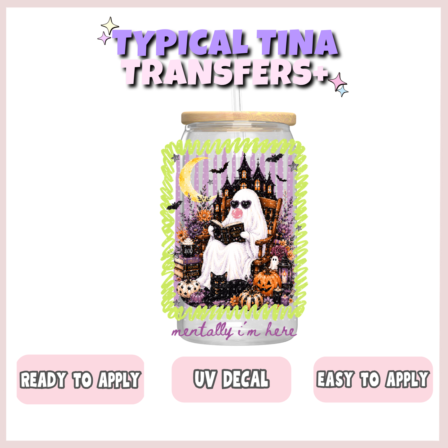 Mentally i'm here (stripe and squiggly lines) | UV decals | POD