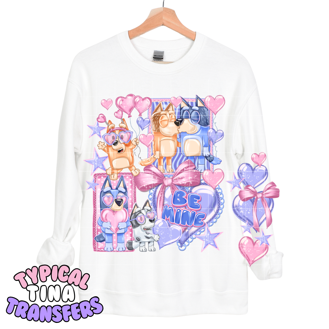 Blue Pup Be mine | DTF Transfers | POD