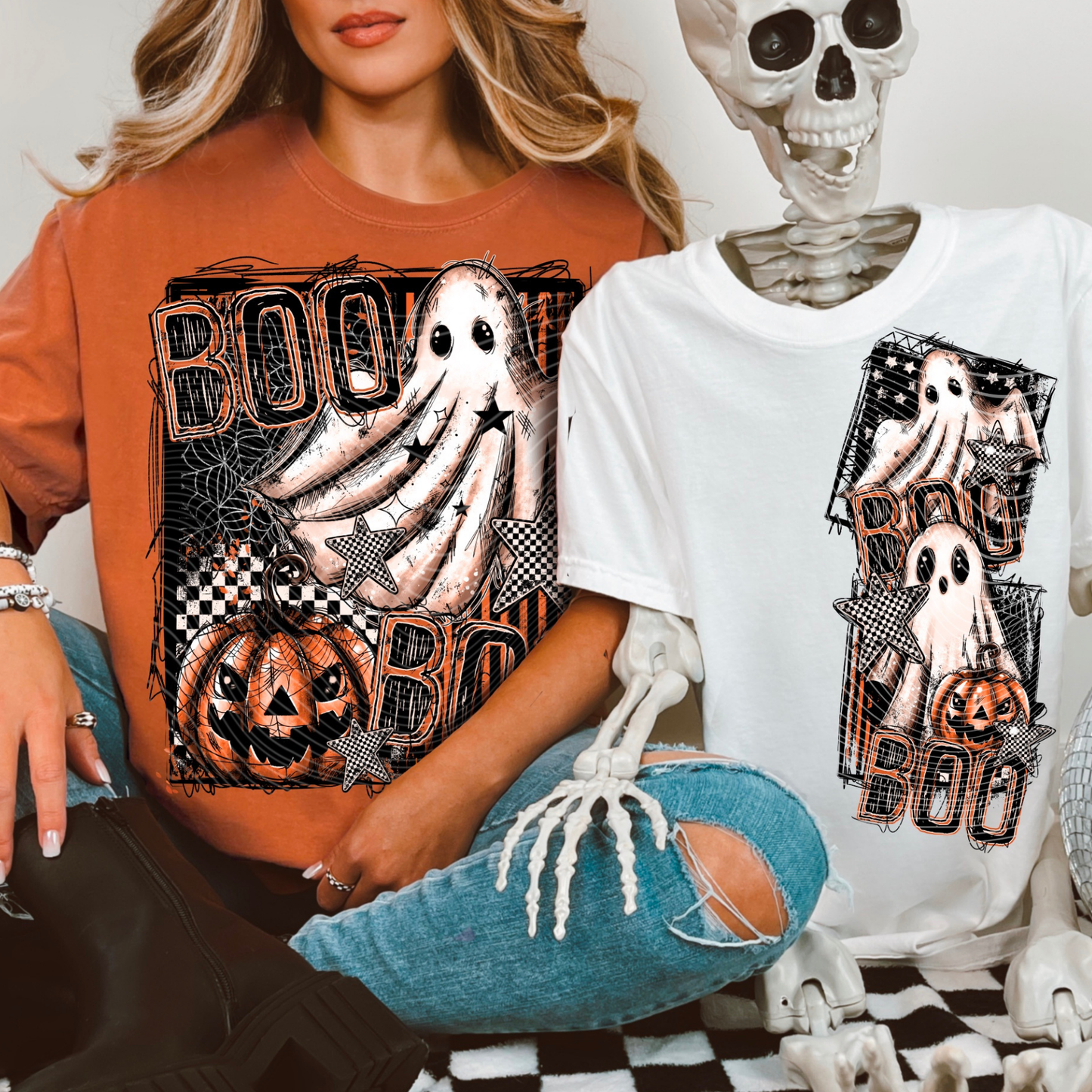 Boo Ghost Larger eyes | DTF Transfer | POD