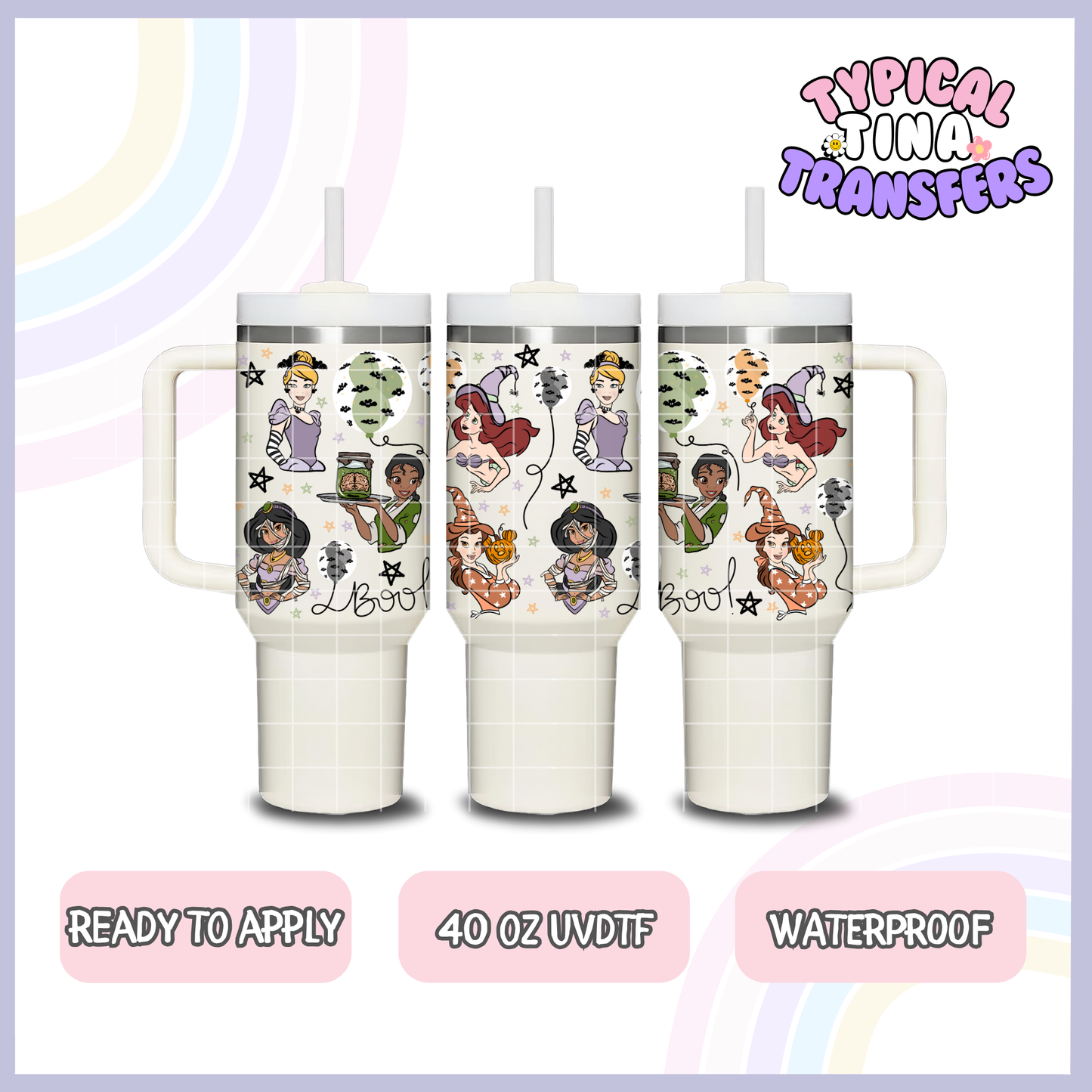 Halloween Princesses | 40oz UVDTF Wrap | POD