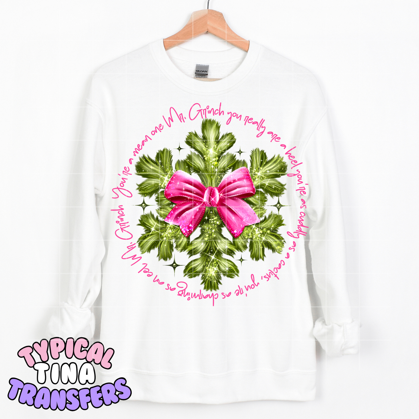 Grumpy green Guy Snowflake - you really are a heel | DTF Transfer | POD