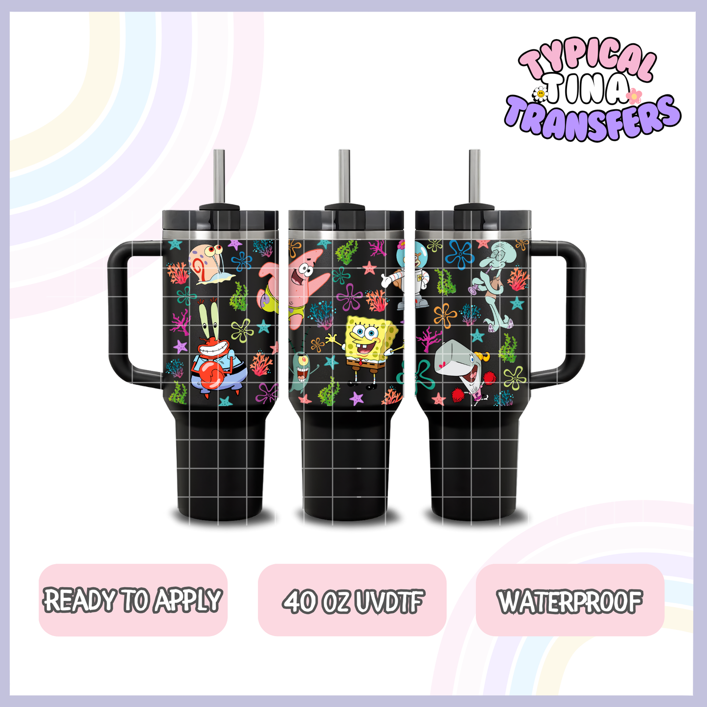 Bob under water with friends | 40oz UVDTF Wrap | POD