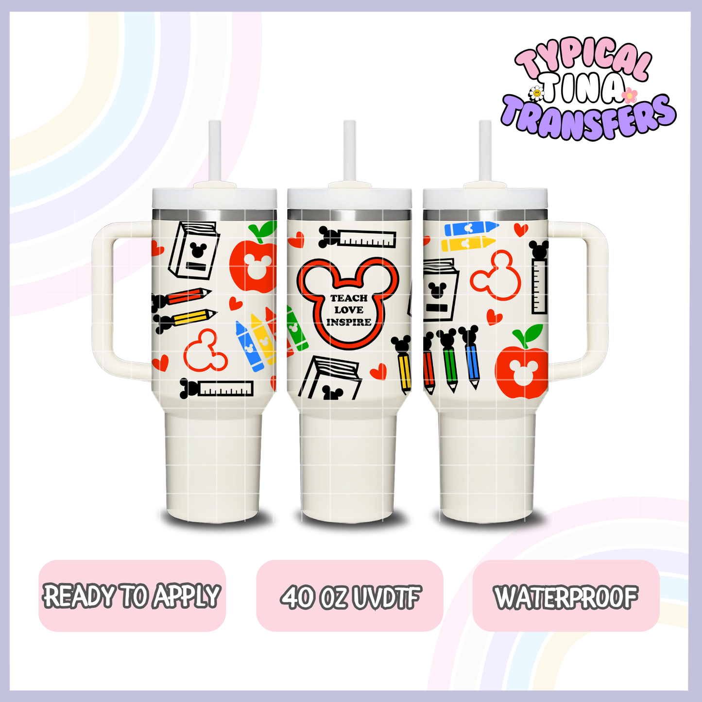 M&M Teacher | 40oz UVDTF Wrap | POD