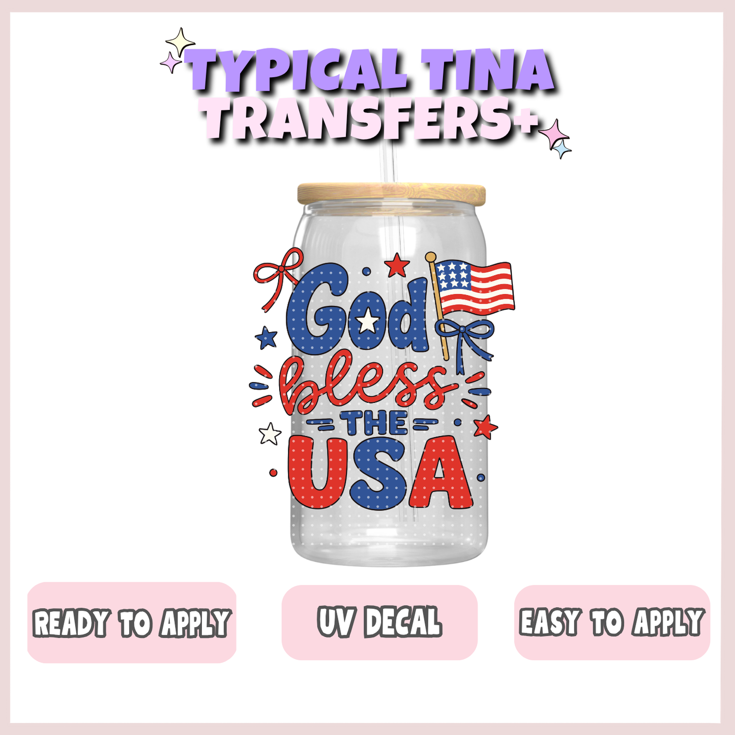 God bless the USA | UV decals | POD