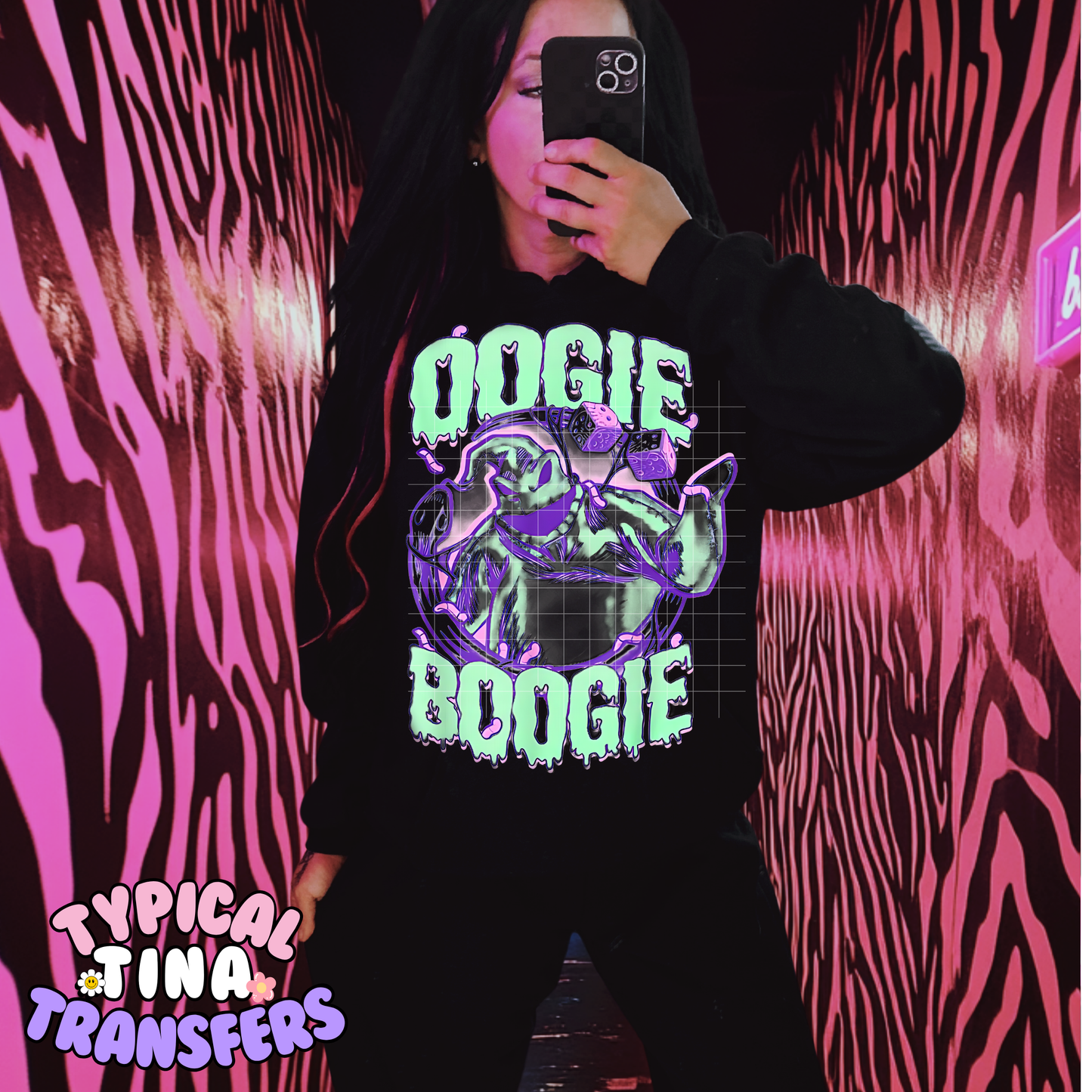 Oogie (bright teal) | DTF Transfer | POD