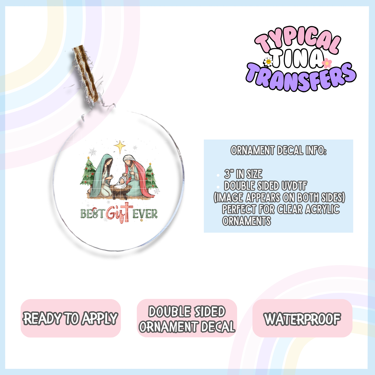 Best Gift Ever | 3" Ornament Decal