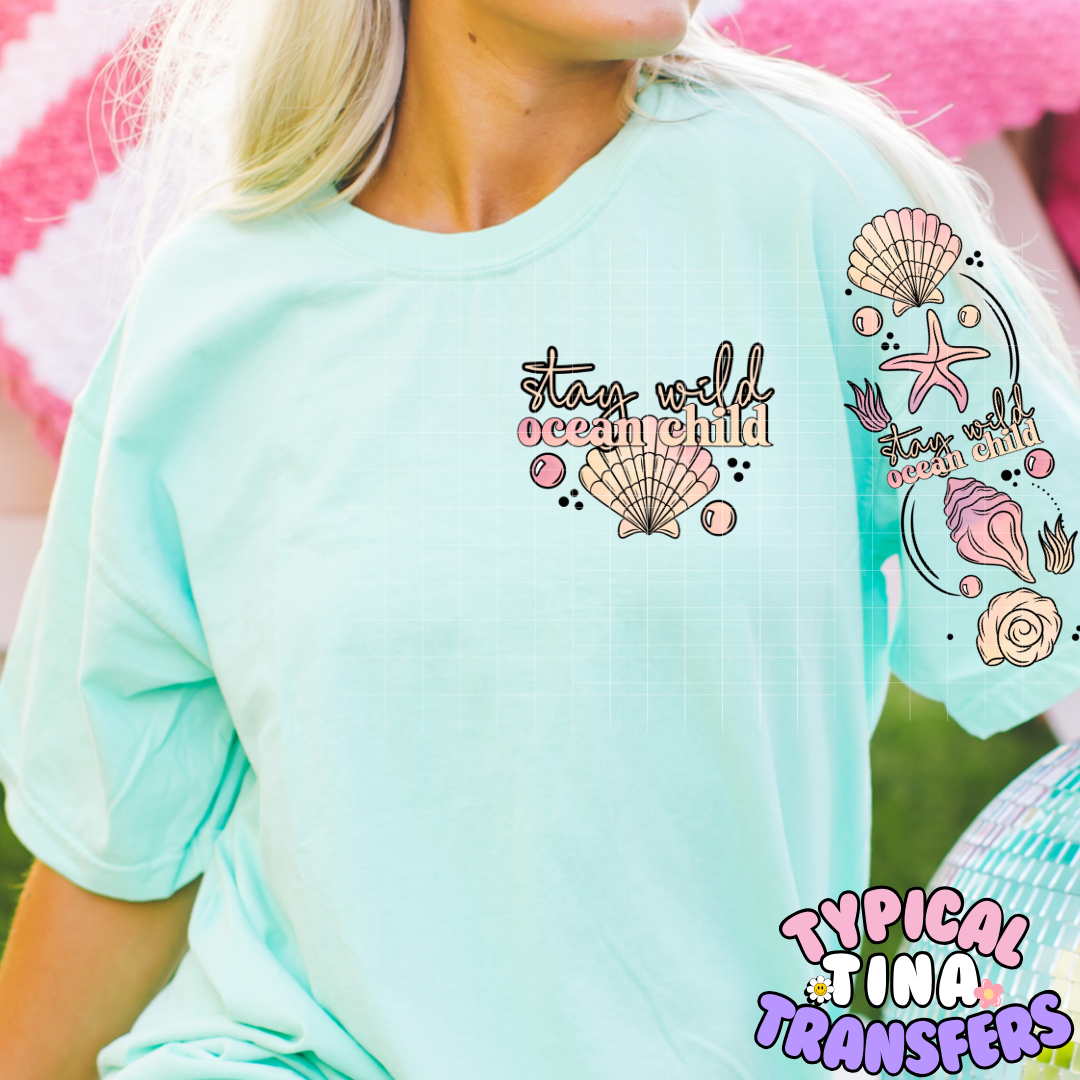 Ocean Child | DTF Screen Print | POD - Sleeve free pocket