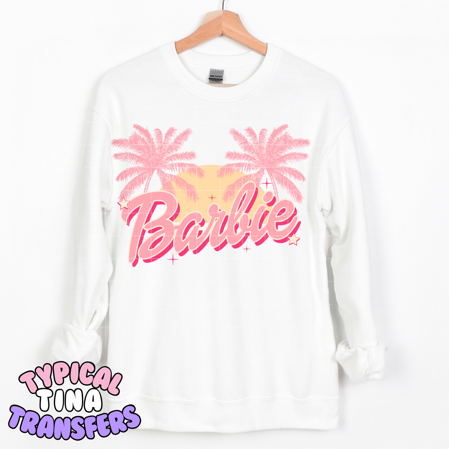 Barb Pink Palm Trees | DTF Transfer | POD