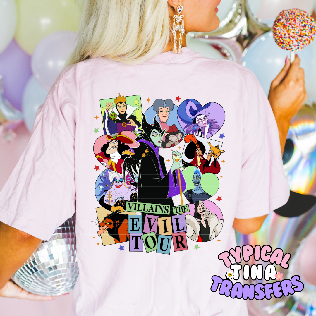 Villains Tour | DTF Screen Print | POD