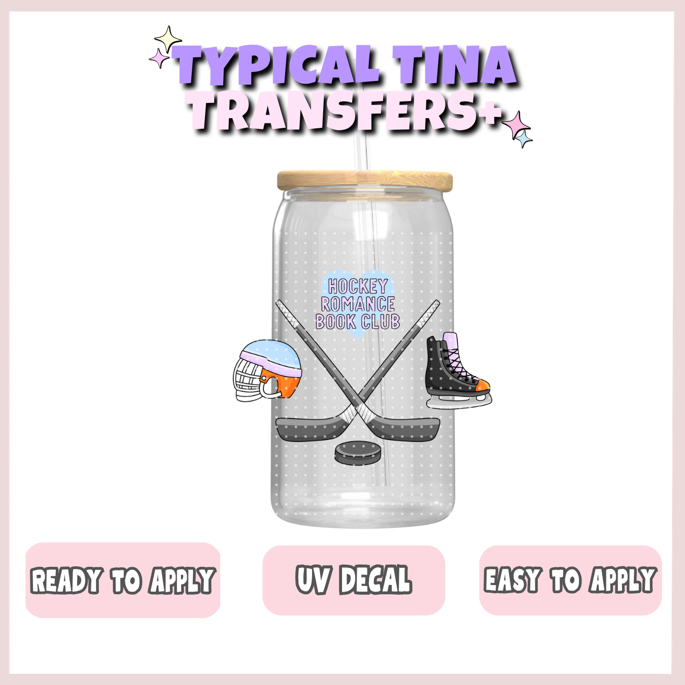 Hockey romance book club | UV decals | POD