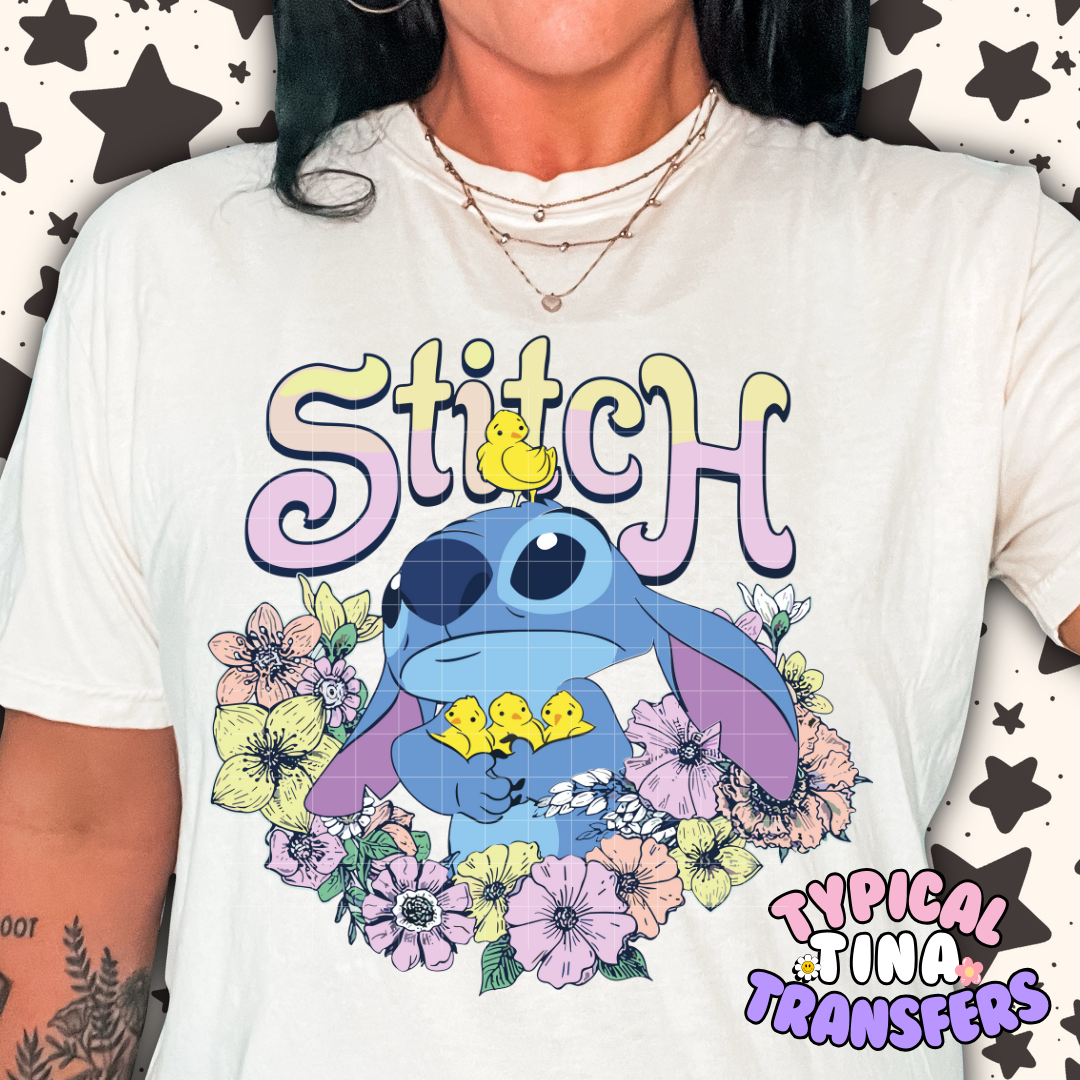 Blue Alien and Duckies | DTF Screen Print | POD