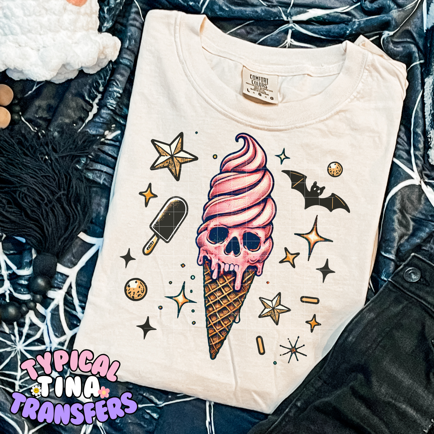 Halloween Ice cream pink | DTF Transfer | POD