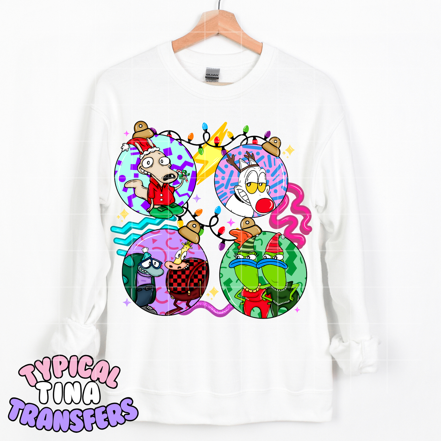 Throwback Cartoon Ornaments | DTF Transfer | POD