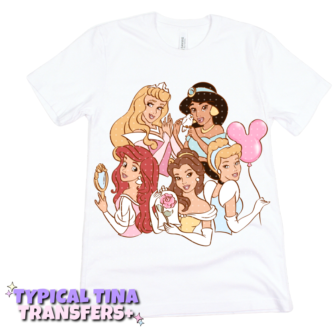 5 Princesses | DTF Transfers | POD