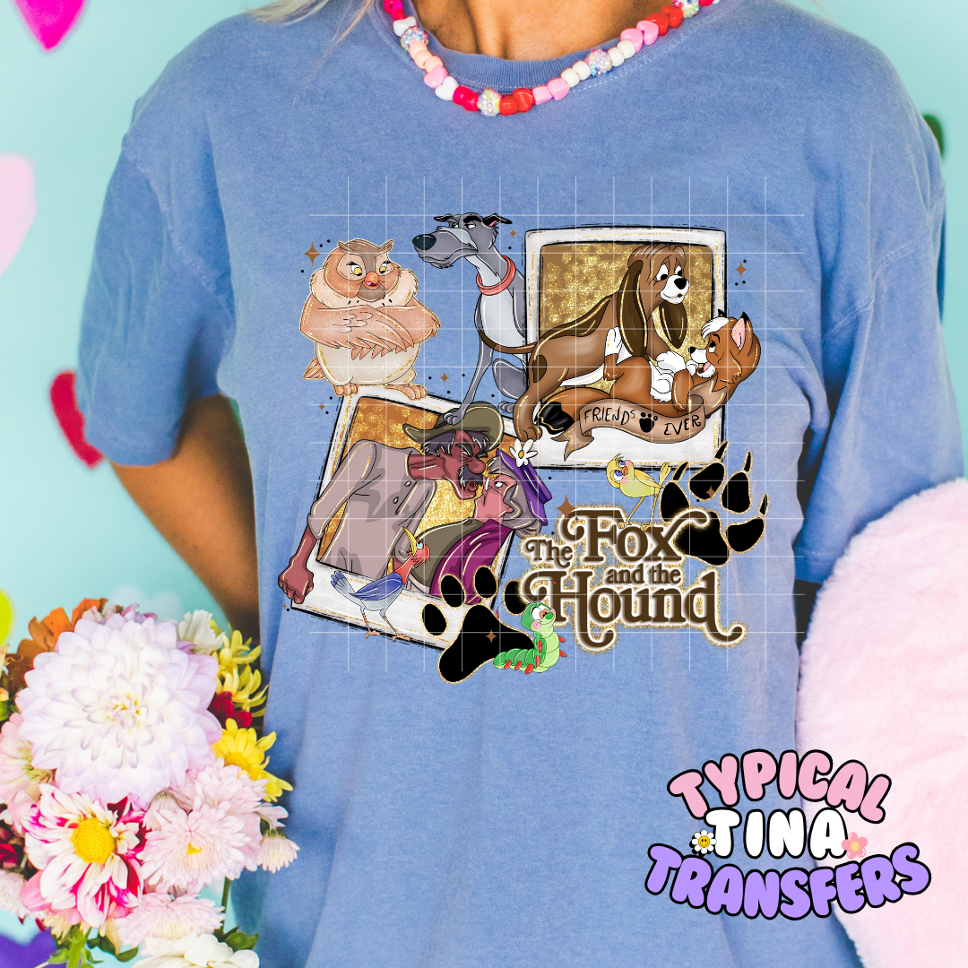 Fox and Hound | DTF Transfer | 11" Adult