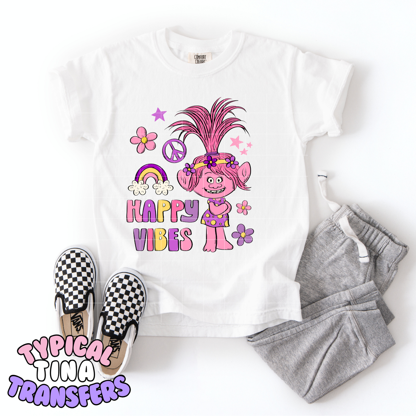 Happy Vibes Troll | DTF Transfer | POD