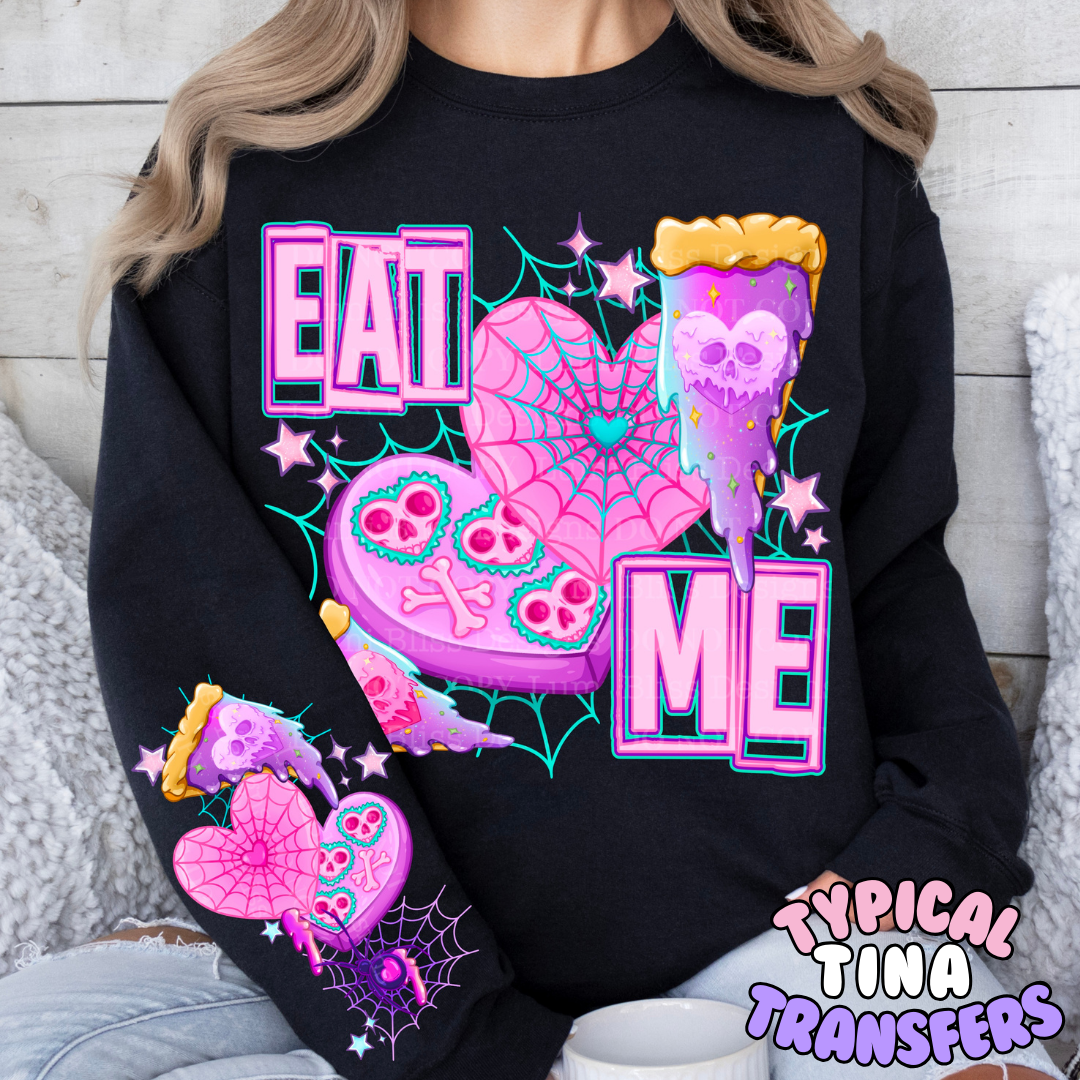 Eat Me (chocolate and pizza) | DTF Transfers | POD