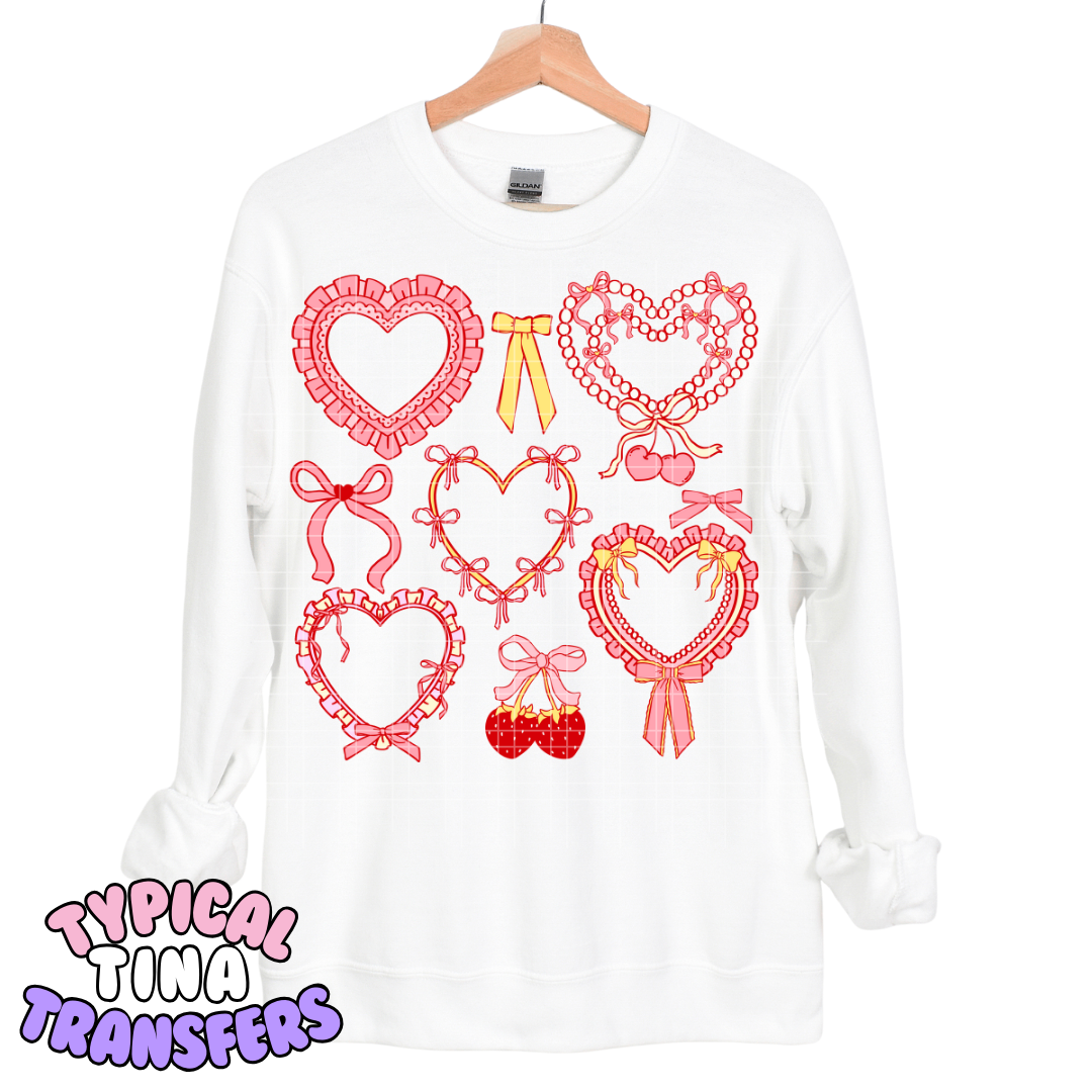 Different shaped hearts | DTF Transfers | POD