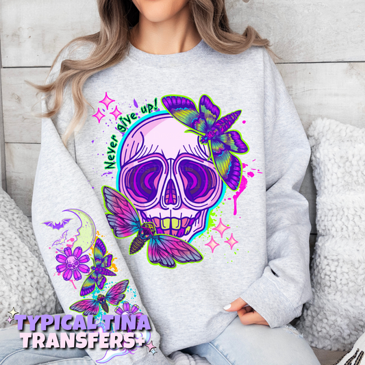 Skull and moths | DTF Transfers | POD