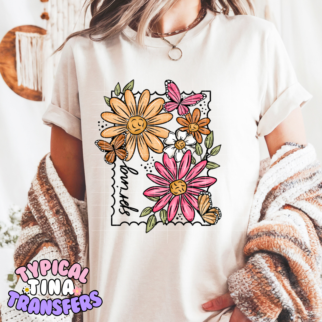 Spring Florals | DTF Screen Print | POD