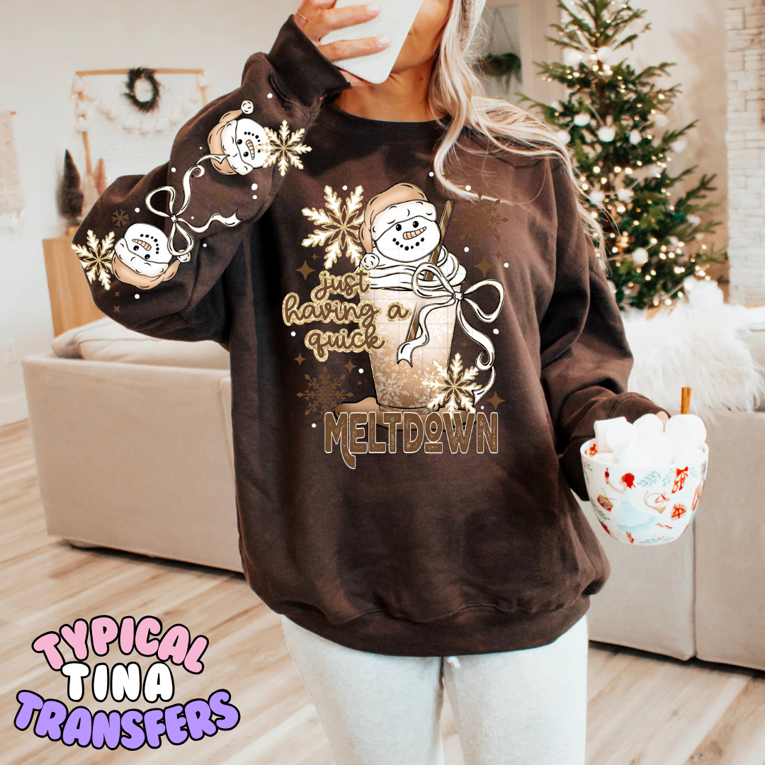 Having a meltdown snowman | DTF Transfer | POD